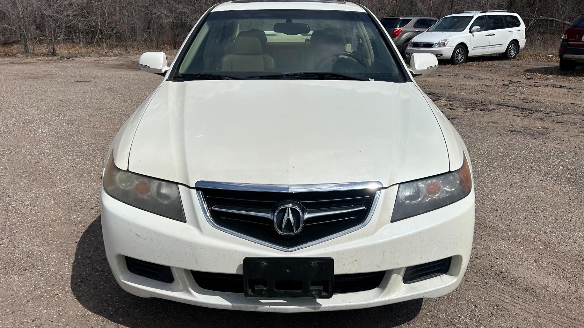 2004 White Acura TSX 5-speed AT with Navigation System (JH4CL96954C) with an 2.4L L4 DOHC 16V engine, 5-Speed Automatic Overdrive transmission, located at 17255 hwy 65 NE, Ham Lake, MN, 55304, 0.000000, 0.000000 - Photo#1